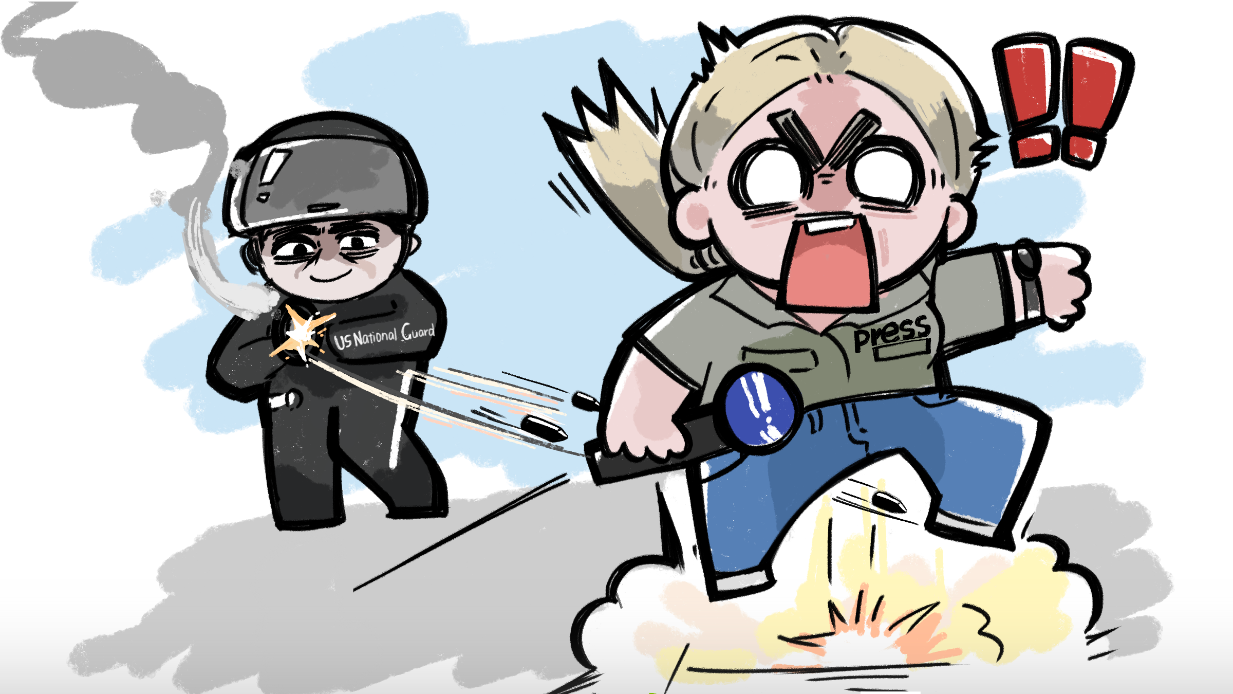 Comic | Los Angeles protests: Press under fire