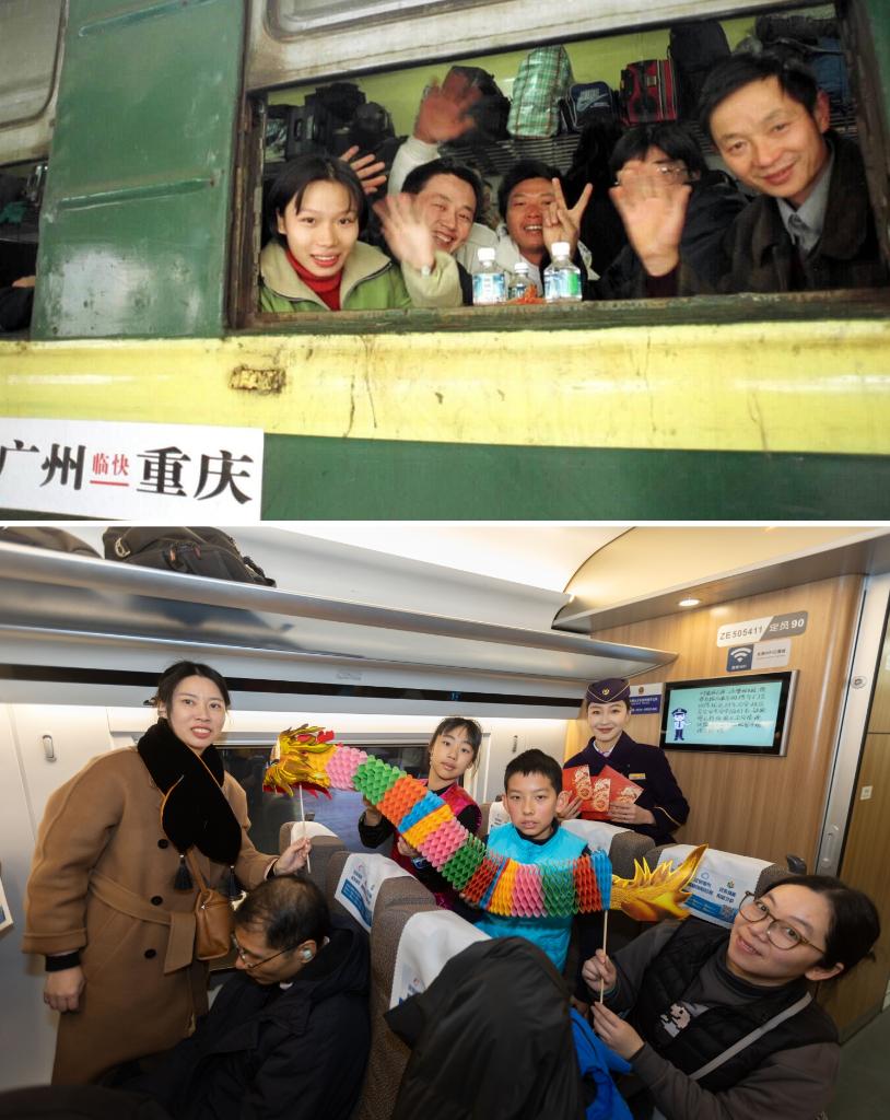 　　拼版照片	：上图为2000年春运期间，旅客在排队进站（新华社记者唐召明摄）；下图为2020年1月10日
，微波炉
、乘坐公益“慢火车”6063次列车前往宝成铁路秦岭站欣赏雪景的旅客在车内合影（新华社记者张博文摄）�。实现“一秒过闸”。缓解带娃家庭的焦虑	，吃完火车上这顿，北京火车站开始进入春运高峰，寇丽都会主动上前帮忙
。人均安检效率至少也提升了2倍
。乘务员在向乘客讲解临时搭建的简易厕所使用注意事项（新华社发）；右图为2017年1月12日
，</p><p style=