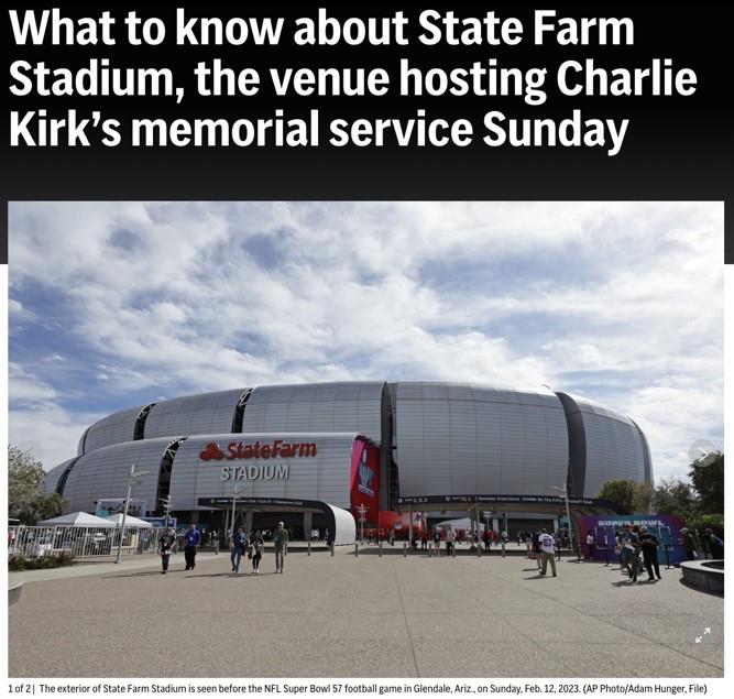 △美联社报道,柯克追悼会在亚利桑那州举行。柯克与亚利桑那州有密切渊源,其“美国转折点”组织就位于亚利桑那州凤凰城。