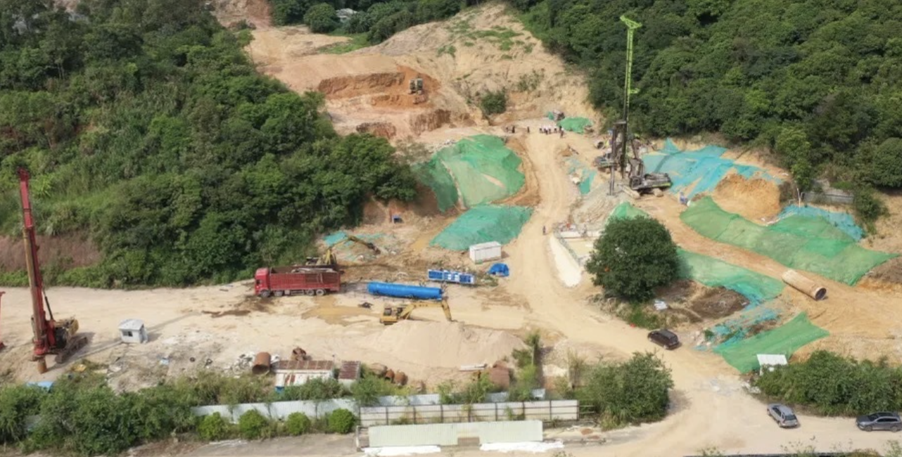 The site of project construction. 