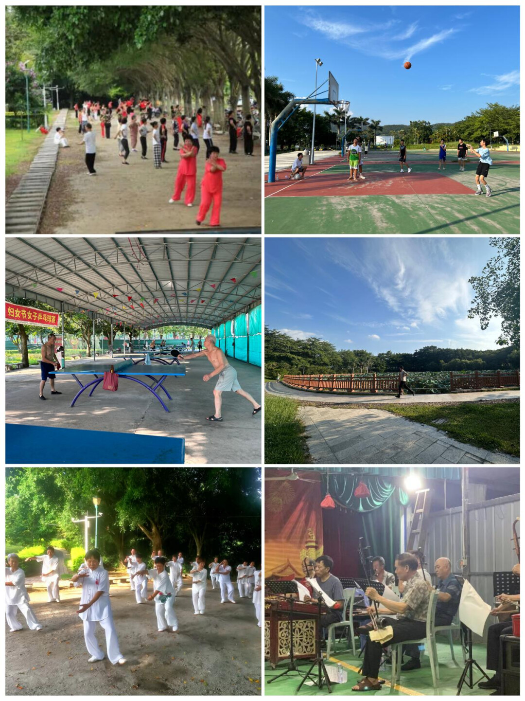 上林社区丰富的文体活动氛围。