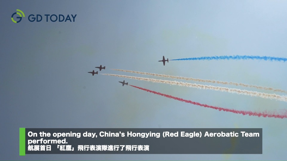 China's Red Eagle Aerobatic Team performs at Airshow China 2024