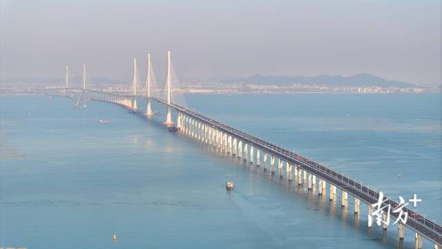 黄茅海跨海通道开通后，港澳居民探亲返乡之路更近、更顺了。 南方+记者杨兴乐 摄