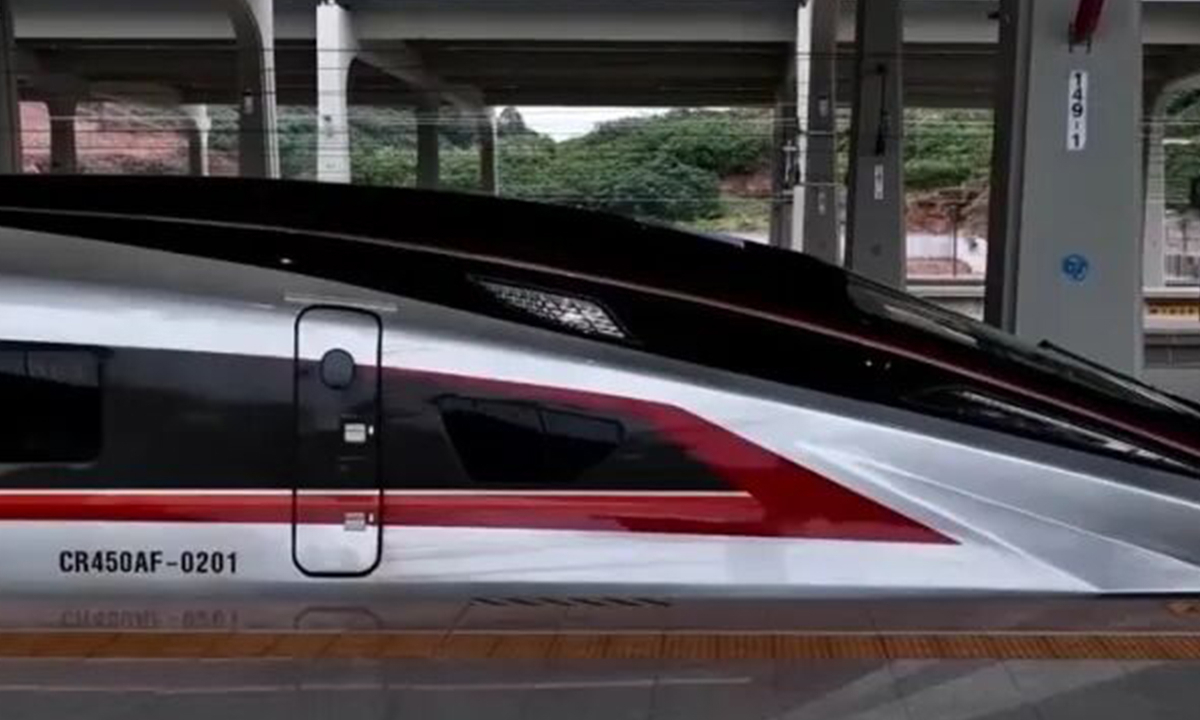 World's fastest high-speed train blazes to 453 km/h in pre-service trials