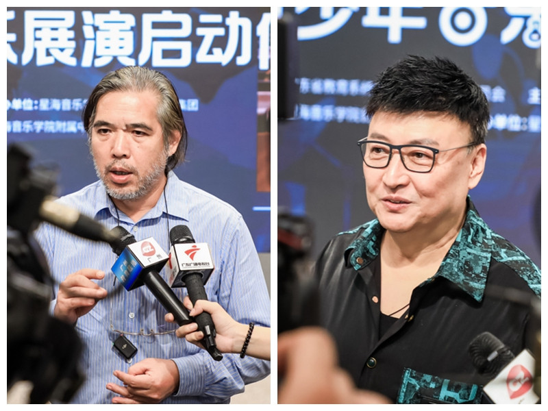 艺术顾问：星海音乐学院作曲、指挥教授、学术委员会专家组委会专家评委李复斌(左)、星海音乐学院原流行音乐学院副院长、教授、硕士生导师 组委会专家评委赵健（右）