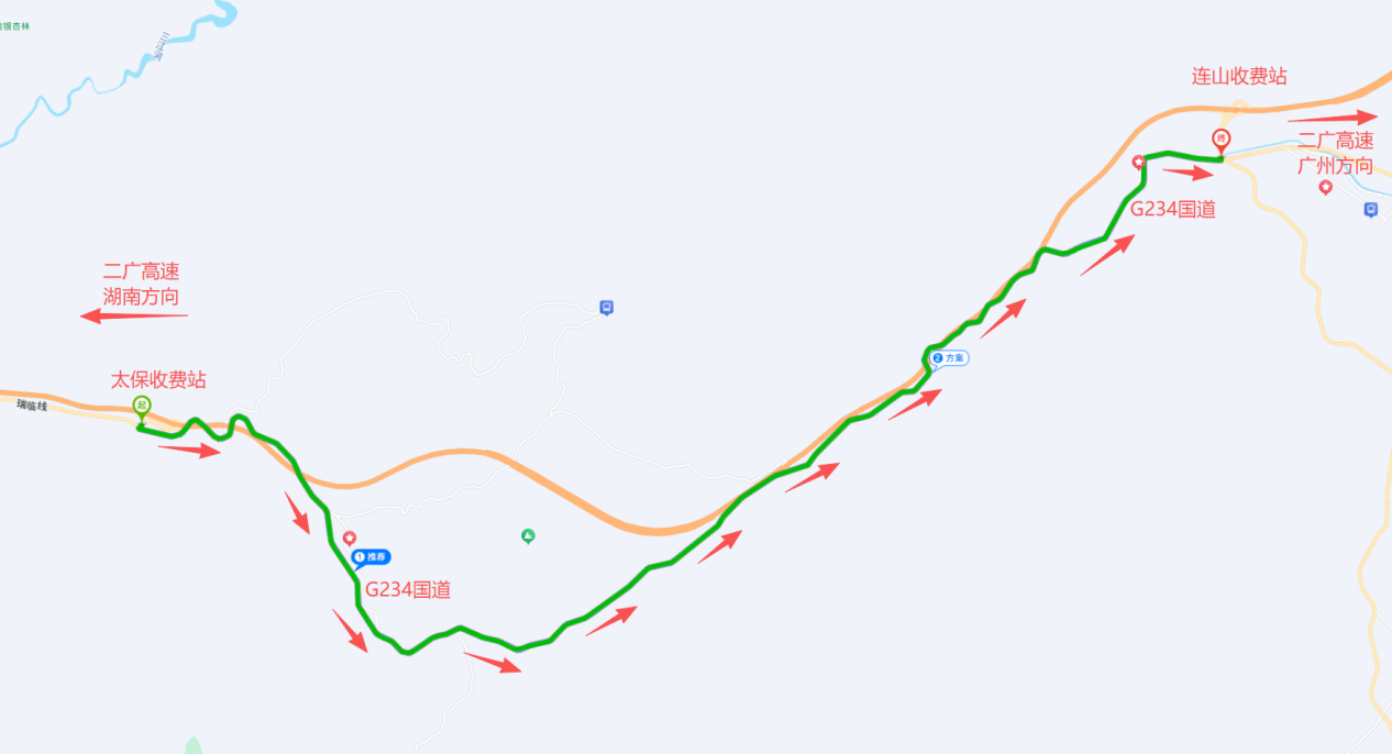 绕行线路示意图