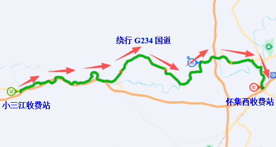 绕行路线示意图2-1